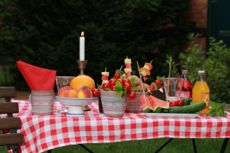 Tisch mit Picknick