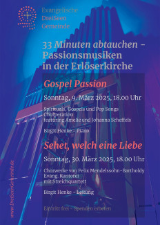 Plakat zur Passionsmusik 2025